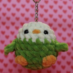 crochet cute keychain budgie parrot agapornis lovebird