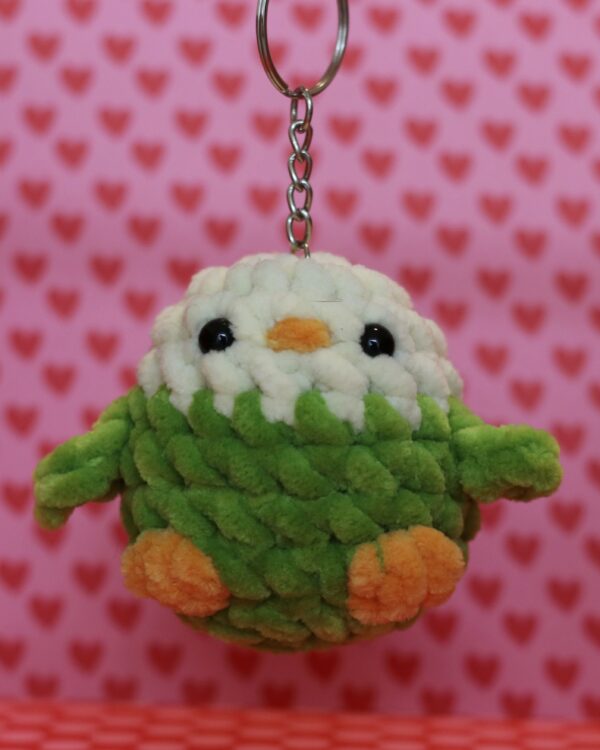 crochet cute keychain budgie parrot agapornis lovebird