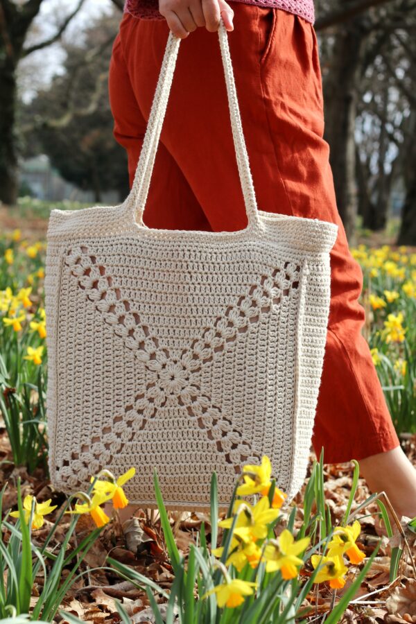 ivory crochet bag, purse, beach bag, summer purse, summer bag, granny squares